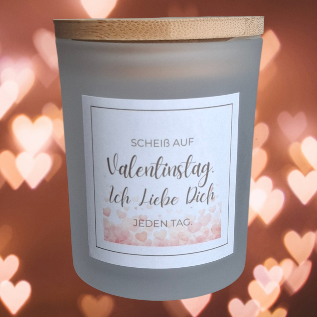 Valentinstags Kerze, Sojawachskerze, Valentinstagsgeschenk