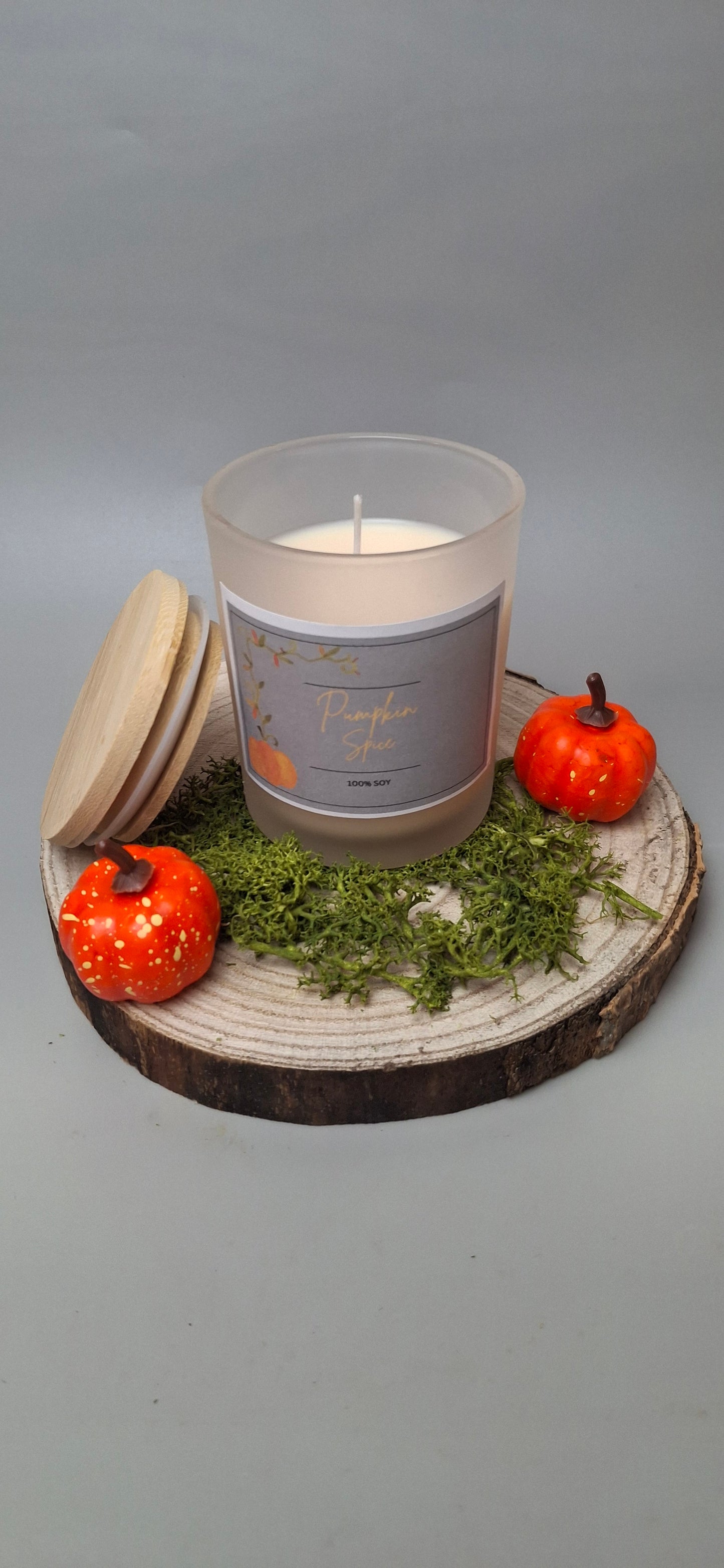 Soy wax candles in cork glass