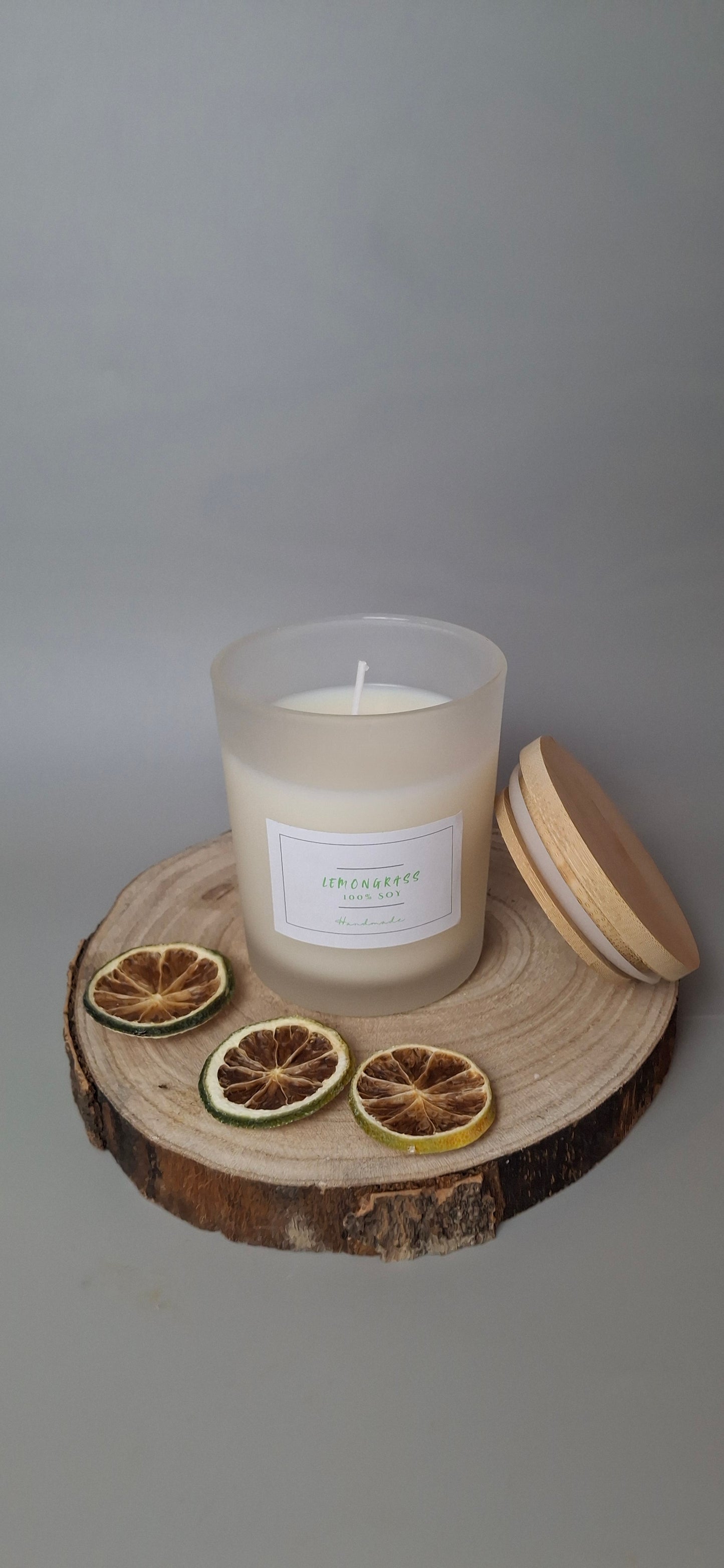 Soy wax candles in cork glass